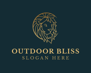 Golden Lion Animal logo design