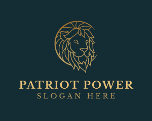 Golden Lion Animal logo design