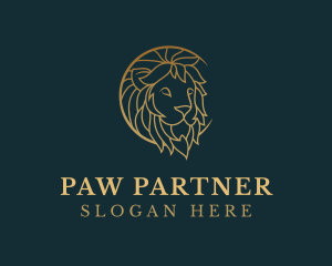 Golden Lion Animal logo design