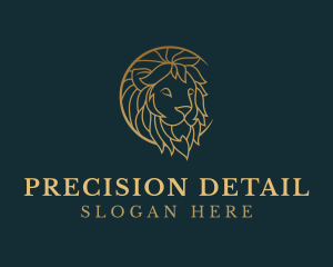 Golden Lion Animal logo design