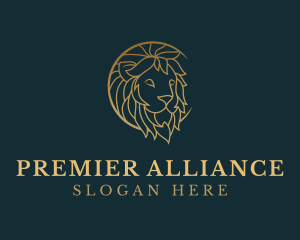 Golden Lion Animal logo design