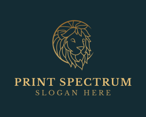 Golden Lion Animal logo design