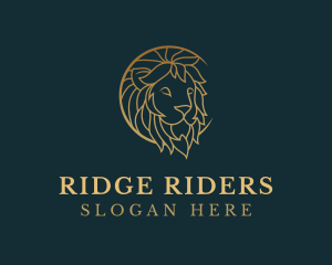 Golden Lion Animal logo design