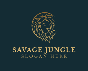 Golden Lion Animal logo design