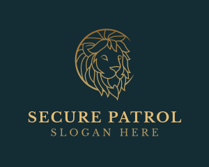 Golden Lion Animal logo design