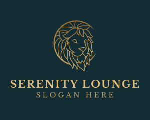 Golden Lion Animal logo design