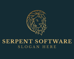 Golden Lion Animal logo design