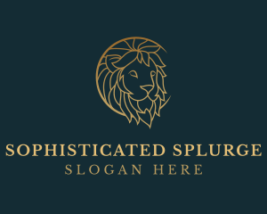 Golden Lion Animal logo design