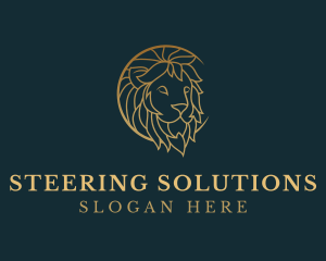 Golden Lion Animal logo design