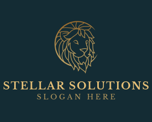 Golden Lion Animal logo design