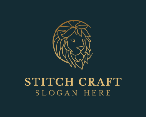 Golden Lion Animal logo design