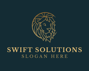 Golden Lion Animal logo design