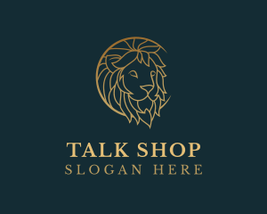 Golden Lion Animal logo design