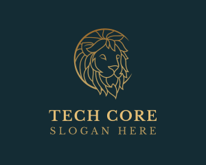 Golden Lion Animal logo design