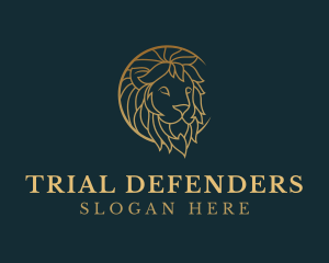 Golden Lion Animal logo design