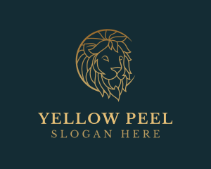 Golden Lion Animal logo design