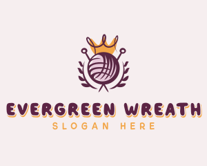 Crown Yarn Embroidery logo design