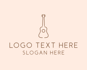 Minimalist Acoustic Guitar Logo