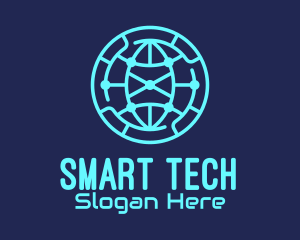 Global Tech Company Circle logo design