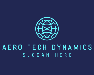 Global Tech Company Circle logo design