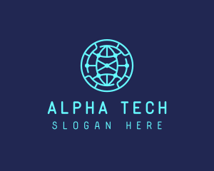 Global Tech Company Circle logo design