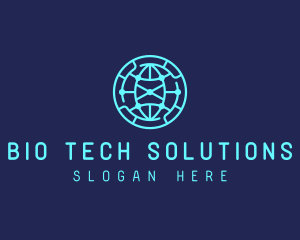 Global Tech Company Circle logo design