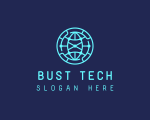 Global Tech Company Circle logo design