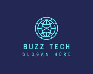 Global Tech Company Circle logo design