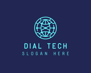 Global Tech Company Circle logo design