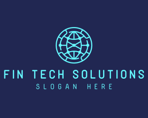 Global Tech Company Circle logo design