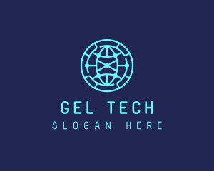 Global Tech Company Circle logo design