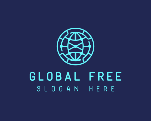 Global Tech Company Circle logo design