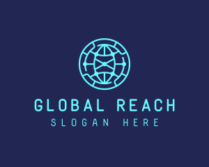 Global Tech Company Circle logo design