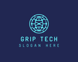 Global Tech Company Circle logo design