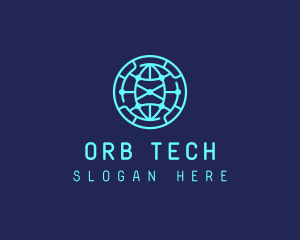 Global Tech Company Circle logo design