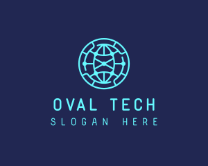 Global Tech Company Circle logo design