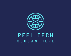 Global Tech Company Circle logo design