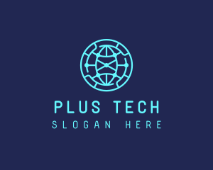 Global Tech Company Circle logo design