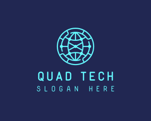 Global Tech Company Circle logo design