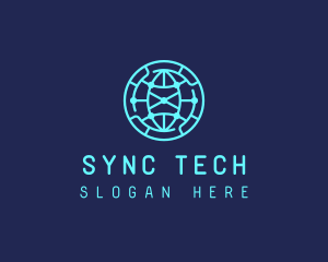 Global Tech Company Circle logo design