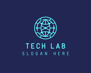 Global Tech Company Circle logo design