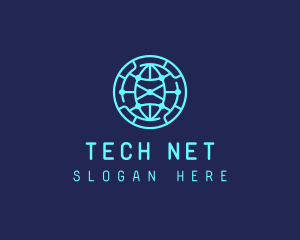 Global Tech Company Circle logo design