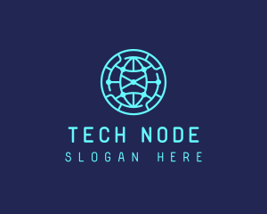 Global Tech Company Circle logo design