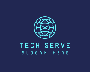 Global Tech Company Circle logo design