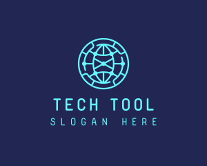 Global Tech Company Circle logo design