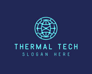 Global Tech Company Circle logo design