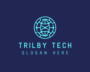 Global Tech Company Circle logo design