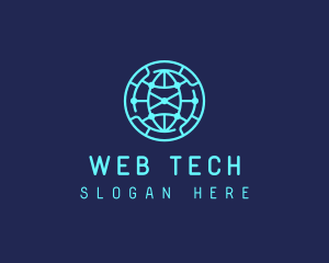 Global Tech Company Circle logo design