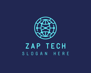 Global Tech Company Circle logo design