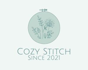 Blue Nature Embroidery  logo design